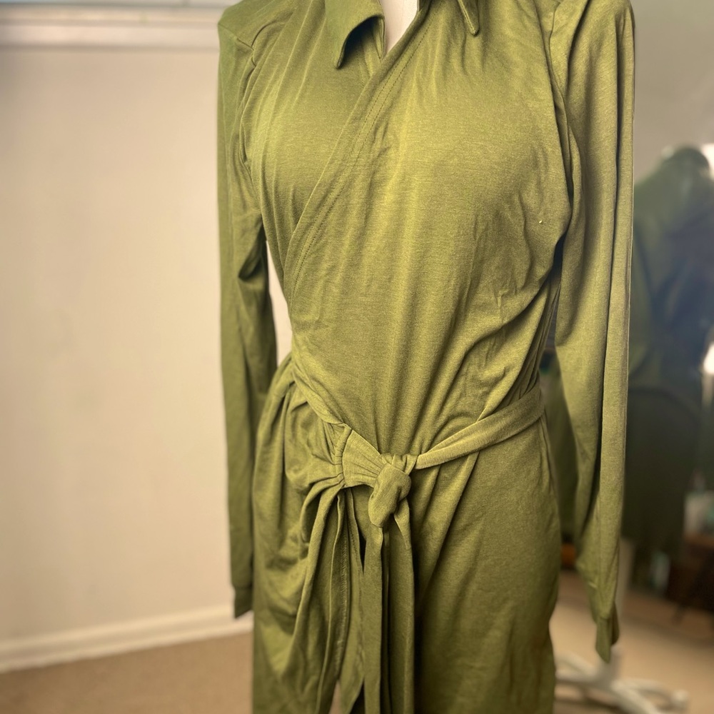 Wrap Tye Dress Green